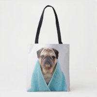 Pug in a Towel