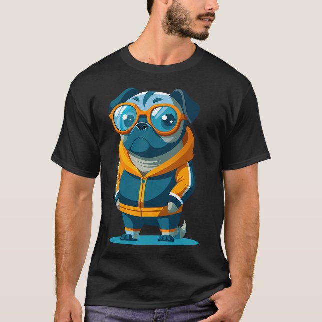 pug in a tracksuit T-Shirt (Front)