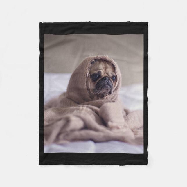 Pug In Blanket Cute Pug Dog Lover Gift (Front)
