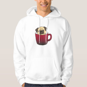 Pug In Cup Funny Animals In Coffee Or Tea Hoodie