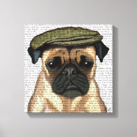Pug in Flat Cap
