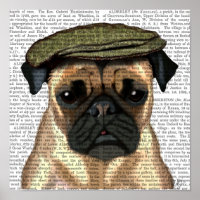 Pug in Flat Cap