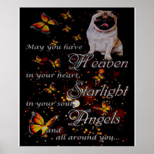 Pug In My Heart, Funny Pug Dog Lover Gift Idea Poster