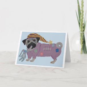 Pug in PJs  Card