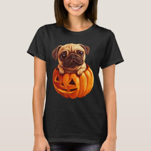Pug In Pumpkin Halloween Pugkin Cute Pug Halloween T-Shirt