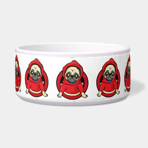 Pug in Red Hoodie
