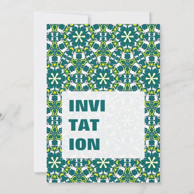 Pug Invitatione Invitation (Front)