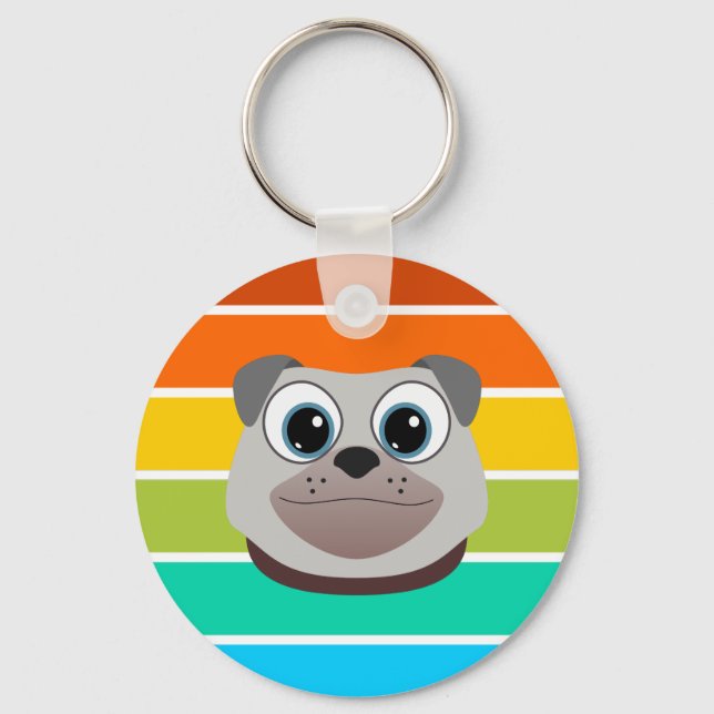 Pug Key Ring (Front)
