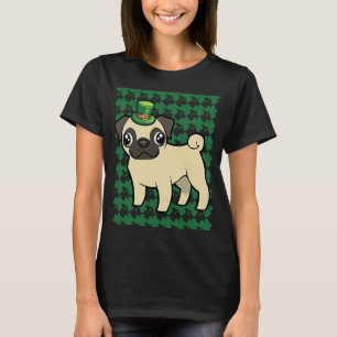 Pug Leprechaun Dog Lucky Shamrock St Patrick's Day T-Shirt