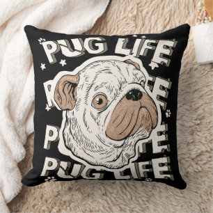 Pug Life Animal Dog Cushion