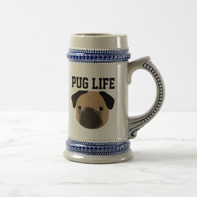 PUG LIFE BEER STEIN (Right)