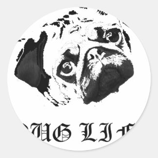 Pug Life Classic Round Sticker