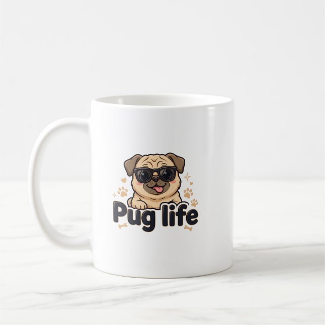 Pug Life Coffee Mug (Left)