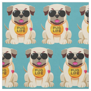 Pug Life custom colour fabric