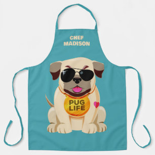 Pug Life custom name & color Apron