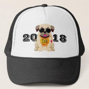Pug Life custom text hats