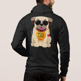 Pug Life custom text / name Hoodie