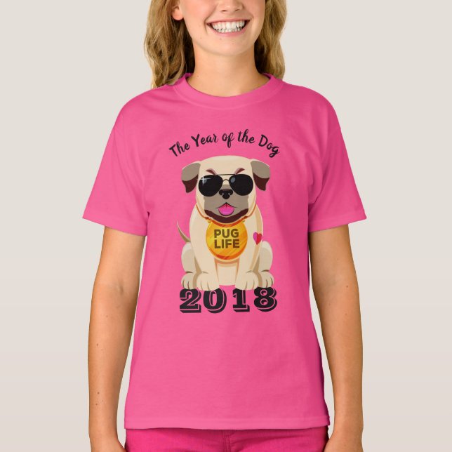 Pug Life custom text shirts & jackets (Front)