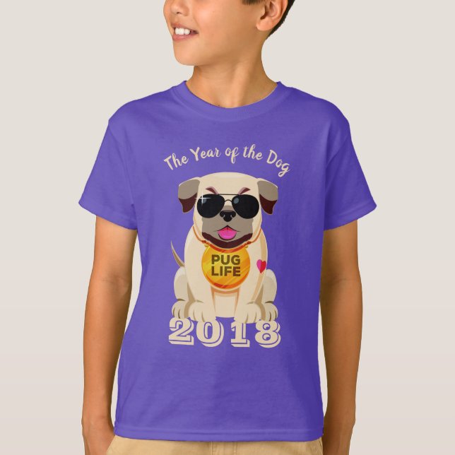 Pug Life custom text shirts & jackets (Front)