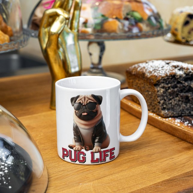 Pug Life Cute Dog Coffee Mug (Creator Uploaded)