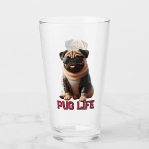 Pug Life Cute Pug Dog Glass