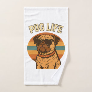 Pug Life Hand Towel