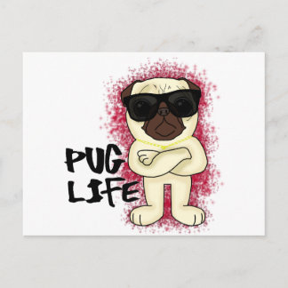 Pug Life Postcard