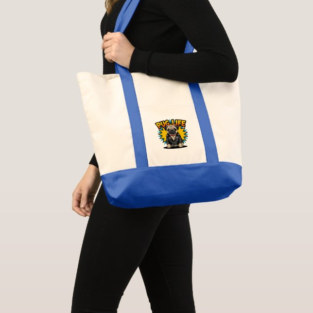 Pug Life Tote Bag (Front (Product))