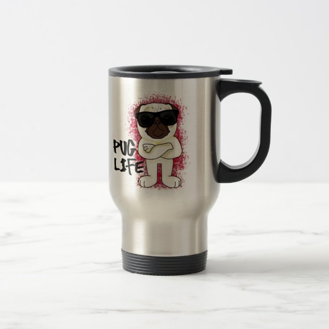 Pug Life travel mug (Right)