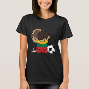 Pug Lithuania Soccer Fans Jersey Lithuanian Footll T-Shirt