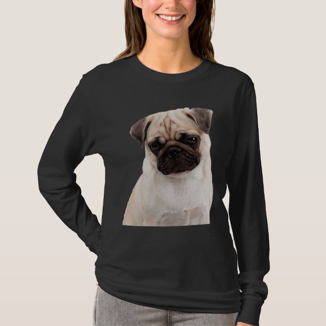 Pug Looking Down Classic T-Shirt 964 (Front)