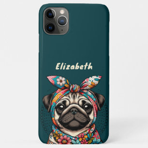 Pug Love Colourful Bandanna Theme Animal Lover Gif Case-Mate iPhone Case