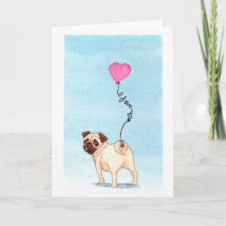 pug love holiday card