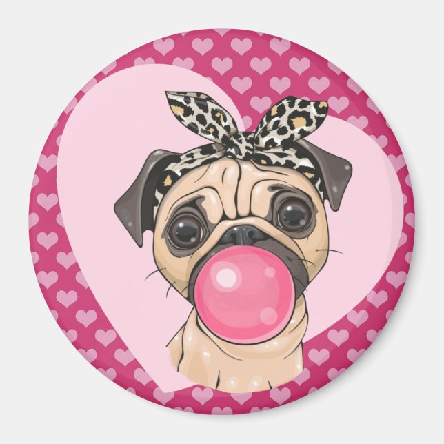 Pug Love Magnet (Front)