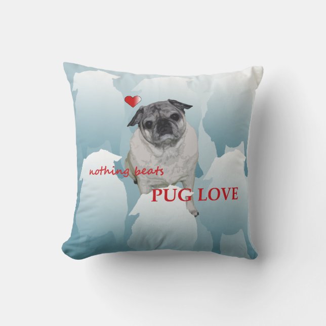 Pug Love Pillow (Front)
