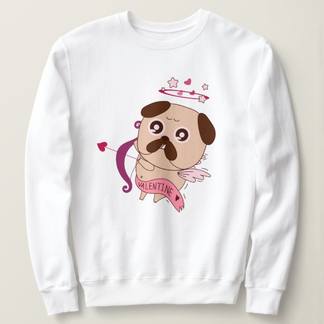 Pug Love Sweatshirt (Design Front)