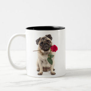 Pug Love Two-Tone Coffee Mug