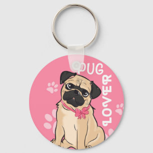 Pug Lover Keychain