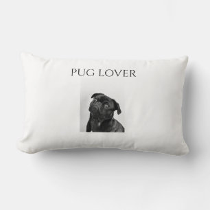 Pug lover Lumbar pillow. Lumbar Cushion
