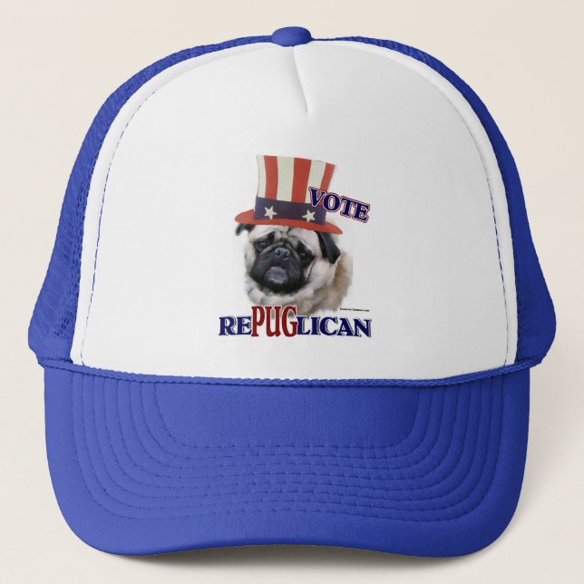 Pug Lovers Gifts Trucker Hat (Front)