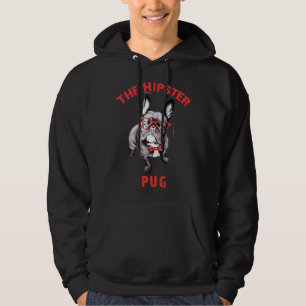 PUG lovers the hipster pug Classic T-Shirt 684 Hoodie