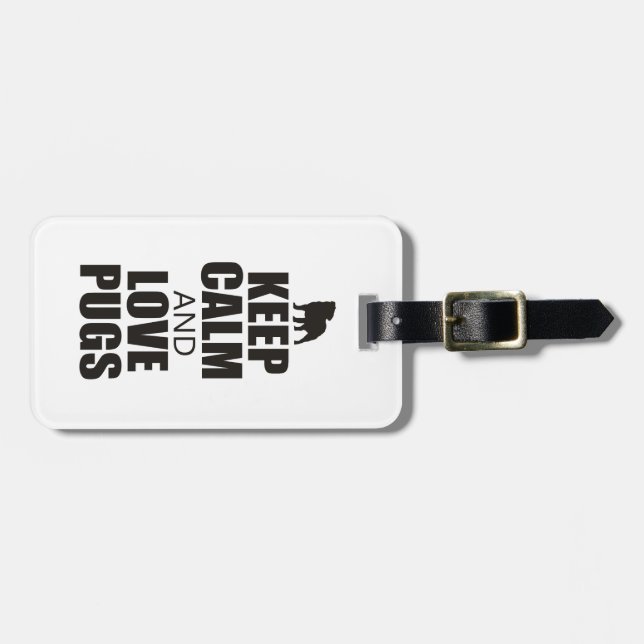 Pug Luggage Tag (Front Horizontal)