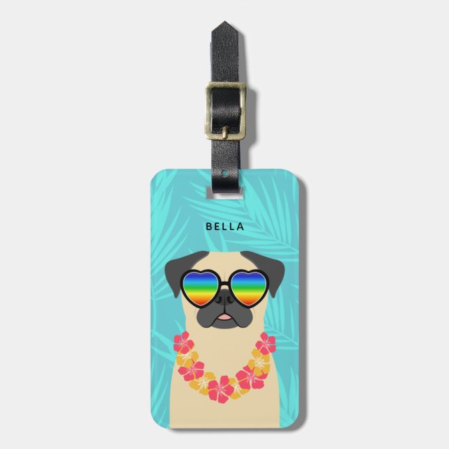 Pug Luggage Tags (Front Vertical)