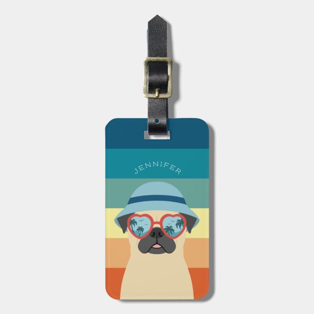 Pug Luggage Tags (Front Vertical)