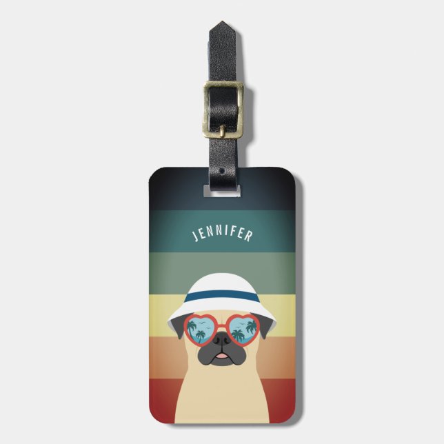 Pug Luggage Tags (Front Vertical)