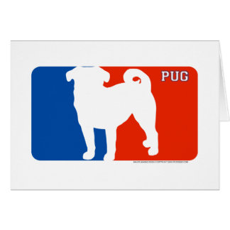 Pug Major League Dog Card