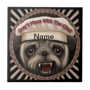 Pug Mess With Chef Tile