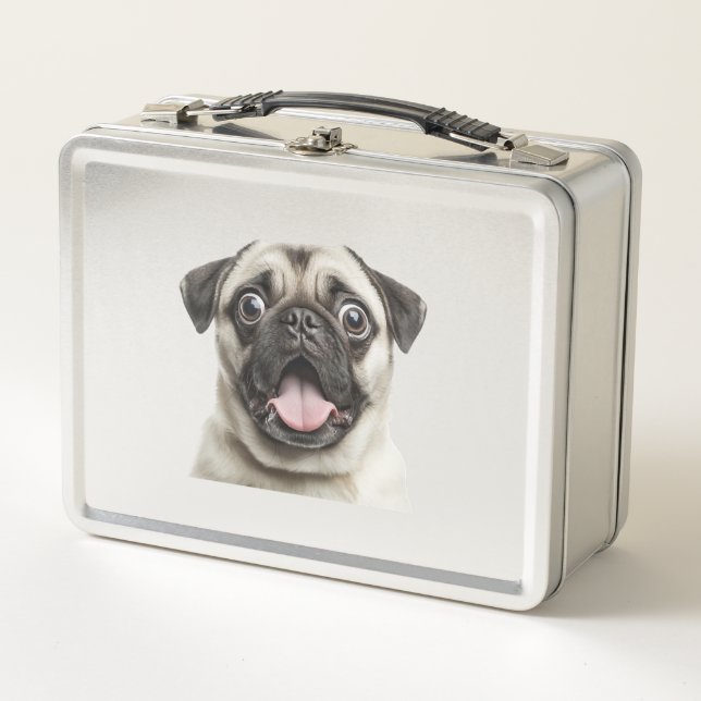 pug metal lunch box (Front)