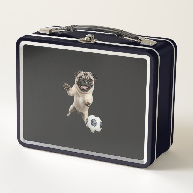 Pug   metal lunch box (Front)