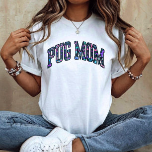 Pug Mom - colorful animal leopard T-Shirt